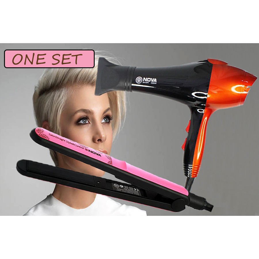 One Set Beauty Tools Hair Dryer Straightener Hair Iron