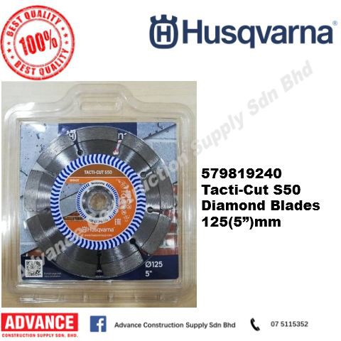 Husqvarna Accessories 579819240 Tacti-Cut S50 Diamond Blades 125(5”)mm