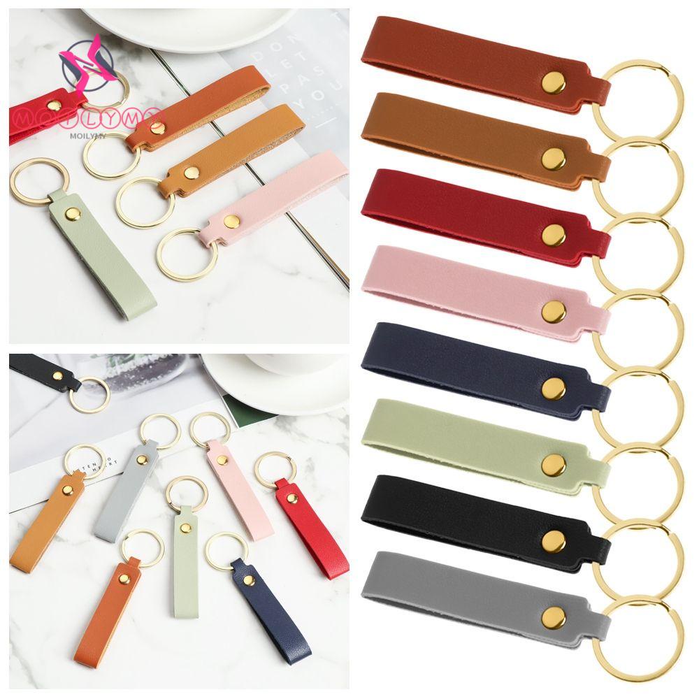 MOILY Business Gift Leather Key Chain Fashion Keys Strap PU Leather ...