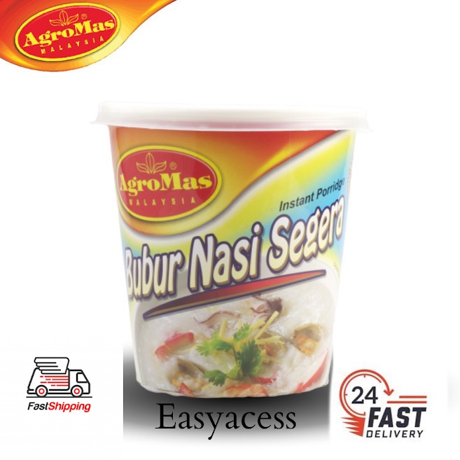 agromas Bubur Nasi Segera Perisa Ayam | Instant Porridge With Chicken Flavor, ikan bili…