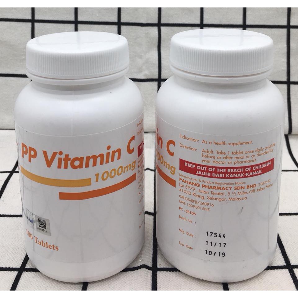 PP VITAMIN C ( VIT C PAHANG ) 100 TABLETS | Shopee Malaysia