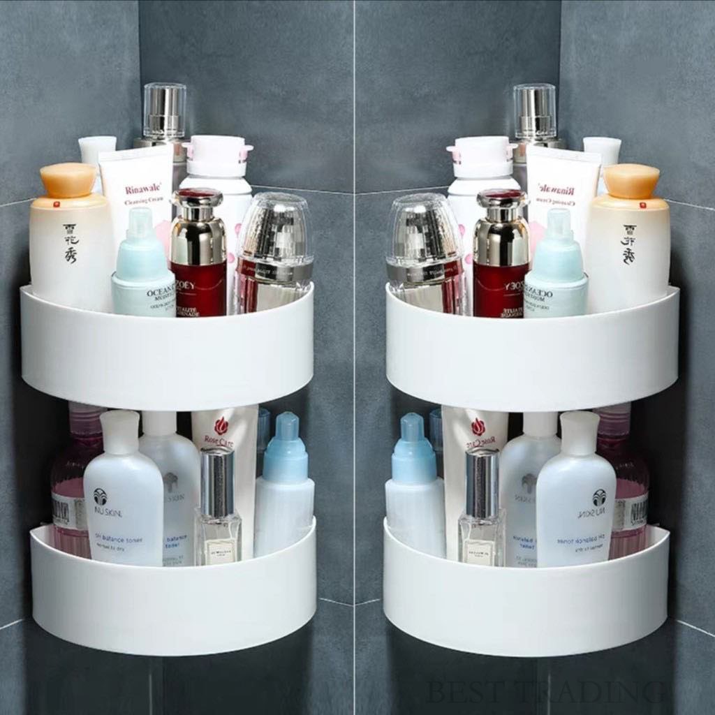 Wall & Corner Mounted Sticky Shelving Storage Rack (Triangle)Ready Stock! Shopee Malaysia