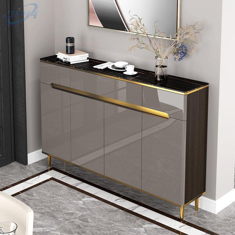 Light luxury dining side living room wall storage simple tea