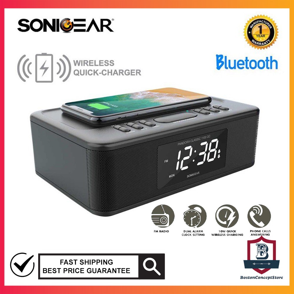 SonicGear Pandora Classic 1100 with Wireless Charging Portable Alarm