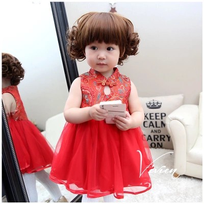 New Chinese Cheongsam Tang Dress Baby And Girl Dresses Shopee