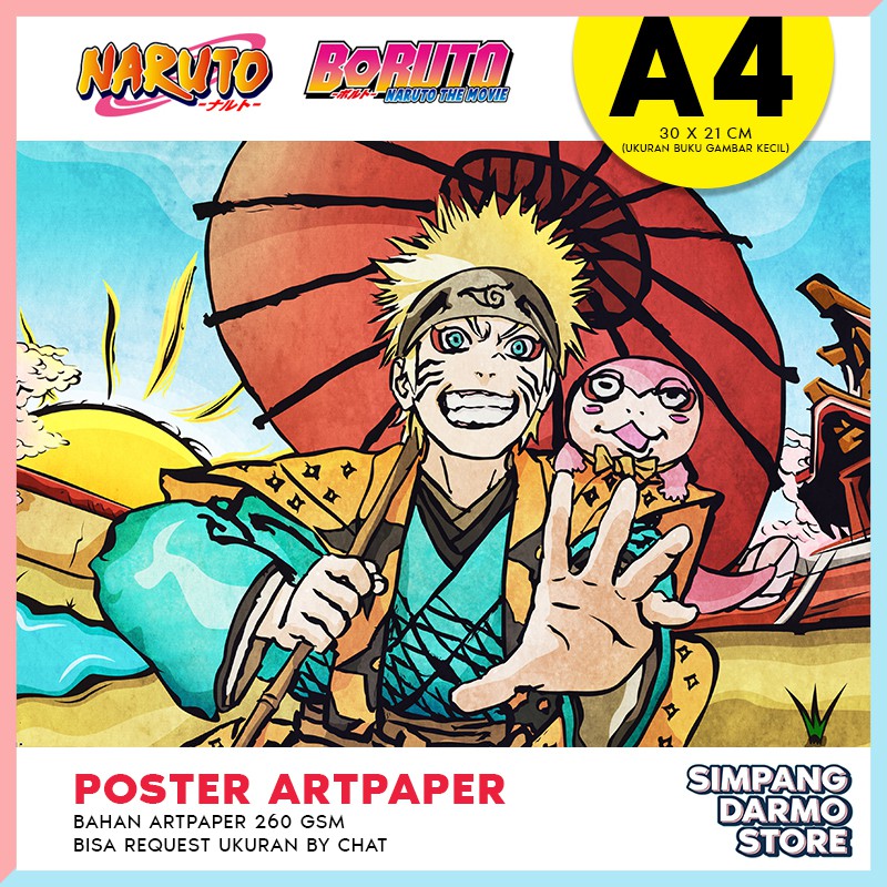 Poster Naruto Boruto Kakashi Itachi Sasuke Poster Anime Carton Art Cardboard A4 Paper Nb722005 Shopee Malaysia