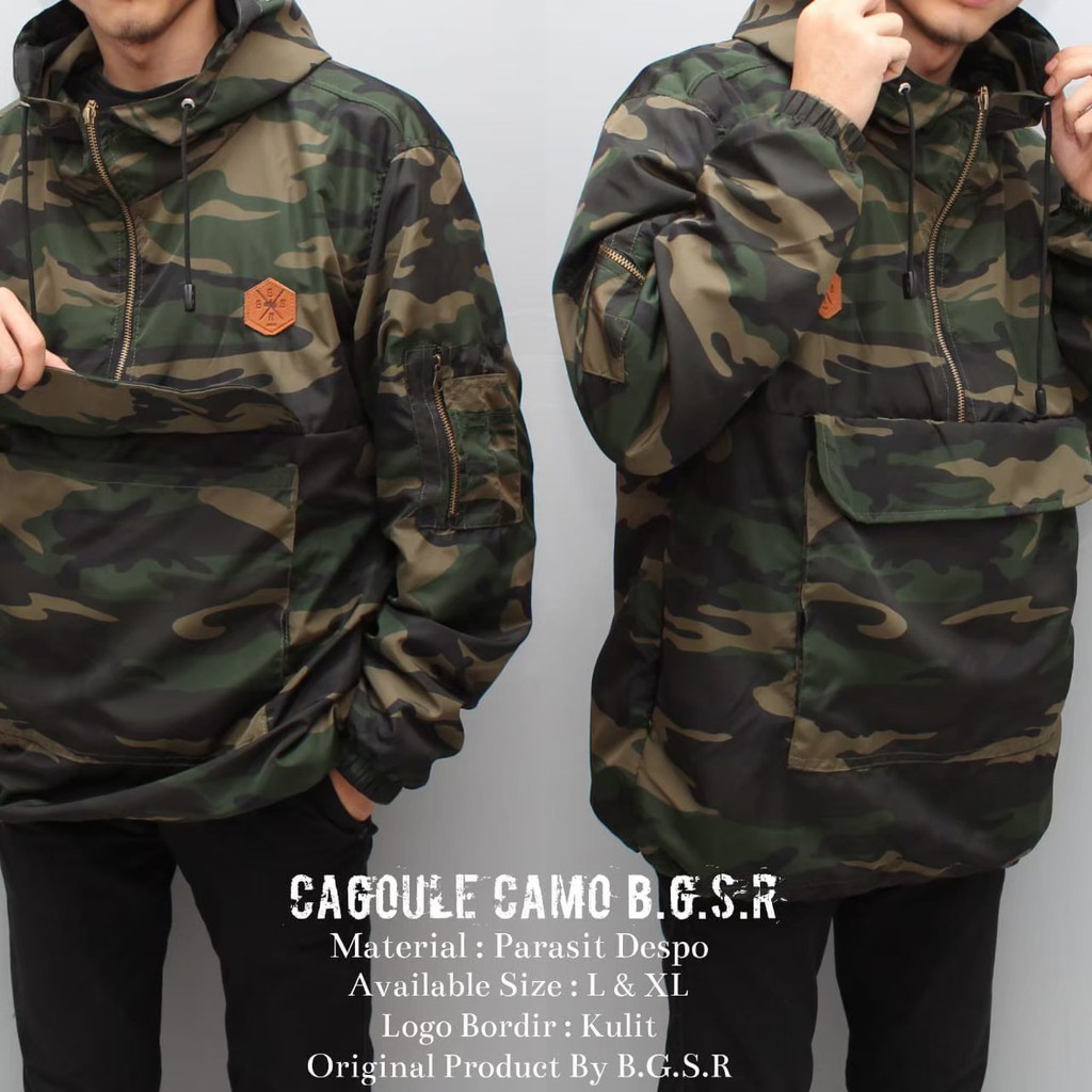 Camo ARMY WATERPTOOF Jacket- Jacket Men HOODIE Parachute Parasite Stripes Waterproof DORAEMON Jacket