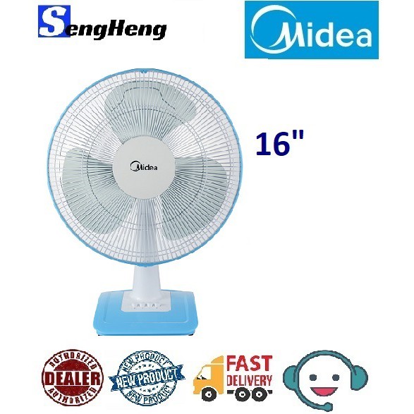 Midea Table Fan 16 Blue White Mf 16f