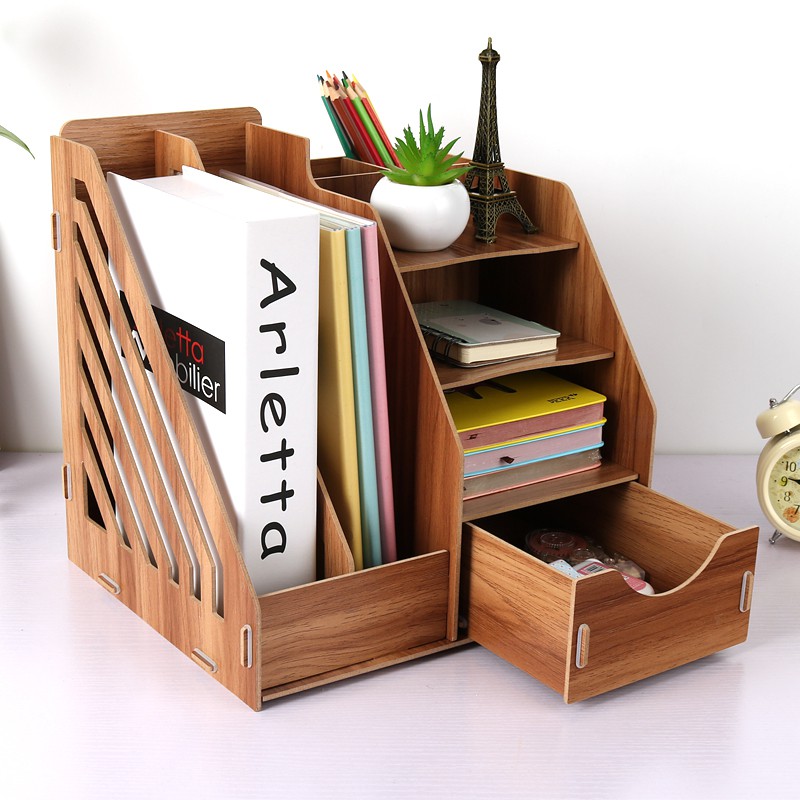 Office Supplies Desktop Storage Box Table Creative Wooden