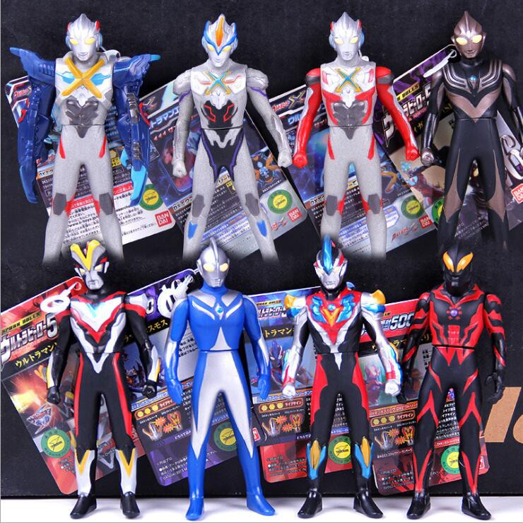 BANDAI Ultraman original 13cm Action Figures Soft Rubber Figure Toys