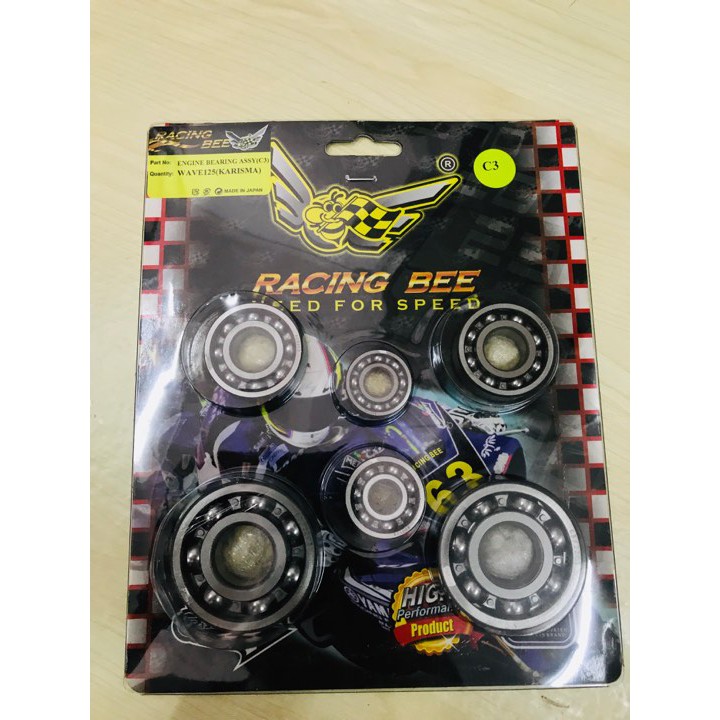 ENGINE BEARING RACING BEE ENJIN FULL HONDA WAVE 125 WAVE125 C3 FIBER HEAVY  DUTY