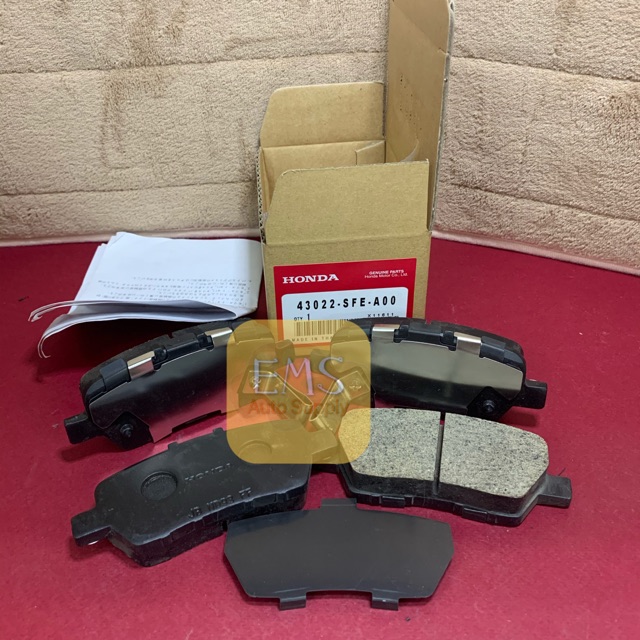 HONDA ODYSSEY 2.4 20082013 REAR BRAKE PAD (43022SFEA00) Shopee Malaysia