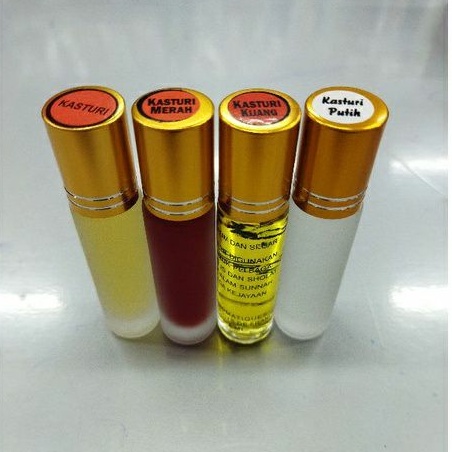 MINYAK WANGI/MINYAK ATTAR 8ML(TANPA ALKOHOL)KASTURI KIJANG/JUBA/SERIBU BUNGA/SULTAN BRUNEI/JUMAAT/SEDAP MLM