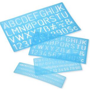 Plastic ABC Stencil Assorted Sizes Number Ruler for Learning, Painting ...