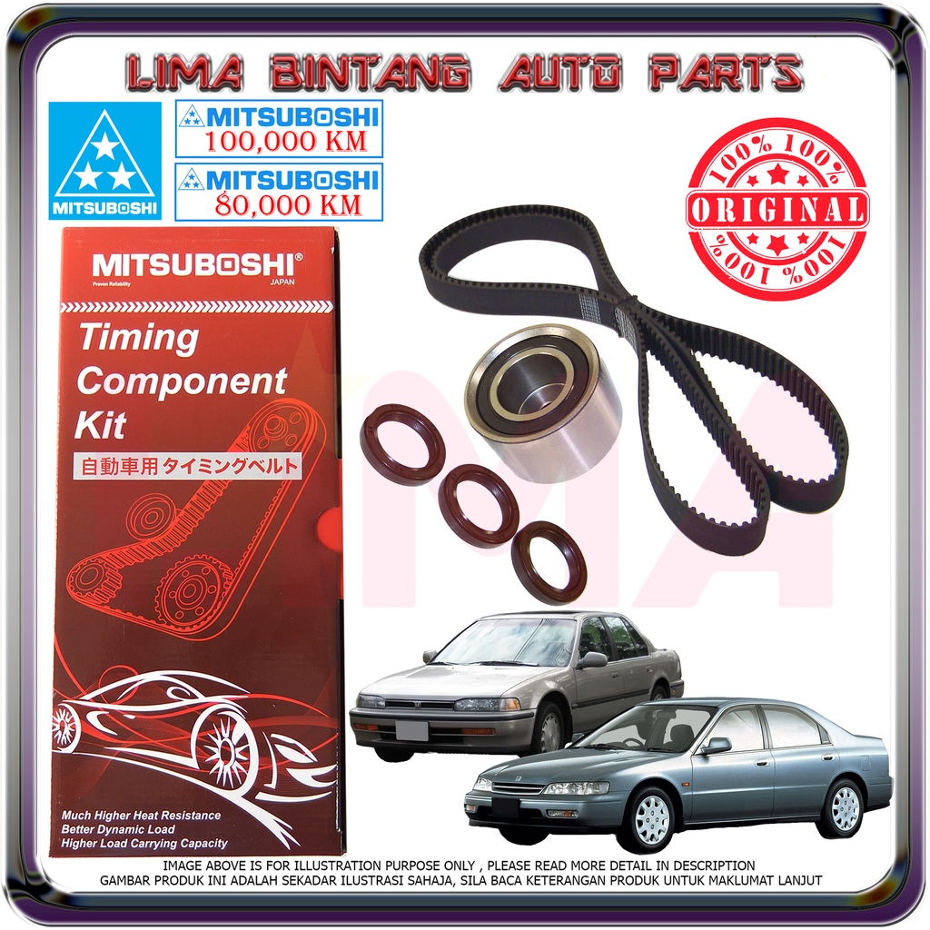 Honda Accord SM4 , SV4 Timing Belt Kit Set Mitsuboshi *Original* ( 2.0 F20A , 2.2 F22A , 2.0
