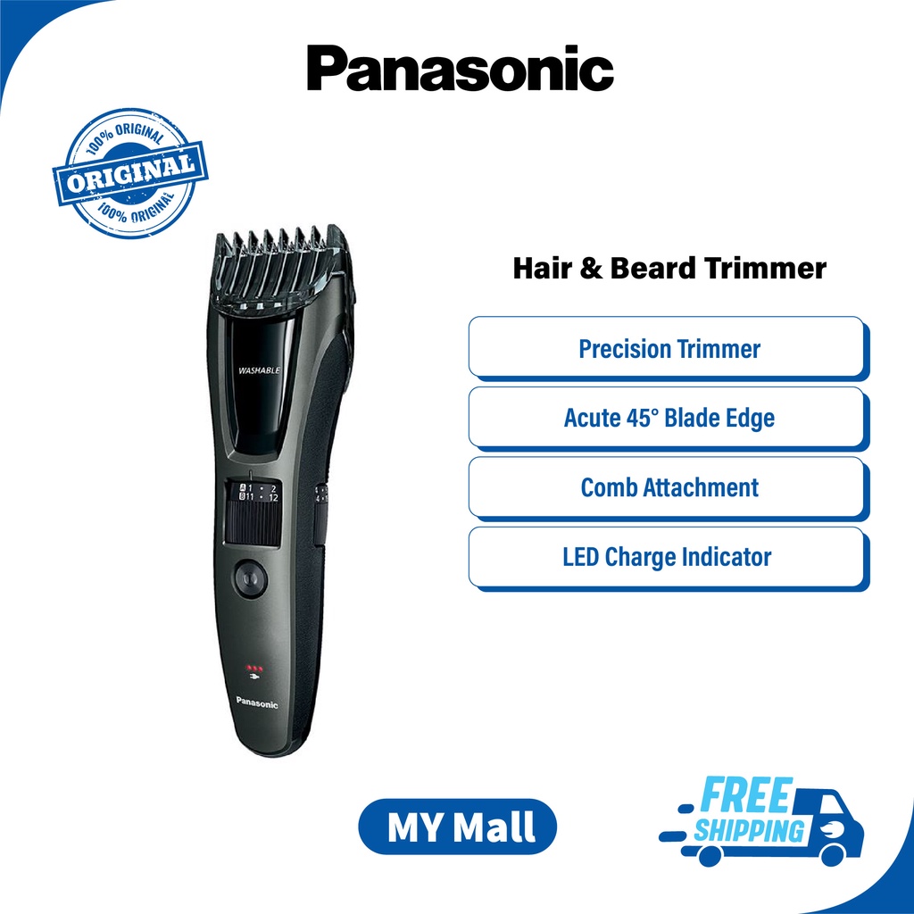 PANASONIC ERGB60 TRIMMER 240V HAIR & BEARD ERGB60K451 Cordless