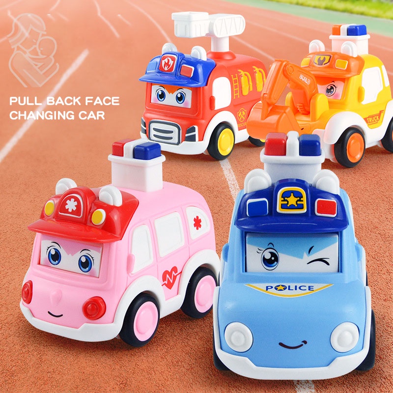 Kids Toys Car Pull Back Car cartoon car that will change its face | Shopee  Malaysia