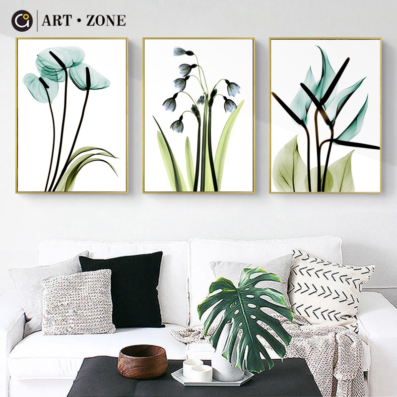 Art Zone Flower Water Colour Painting Plant Simple Art Wall Print Poster Home Bedroom Decorative Picture Flower Art Shopee Malaysia