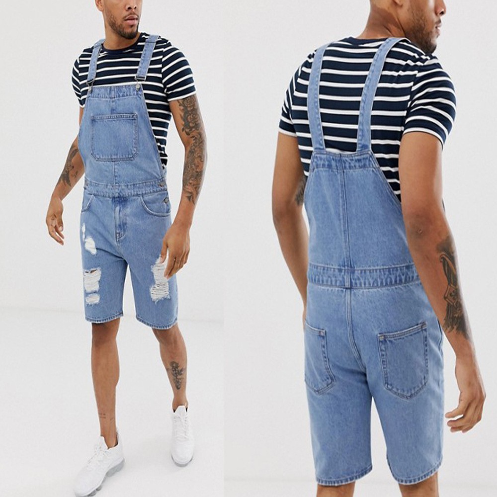 short jeans overalls