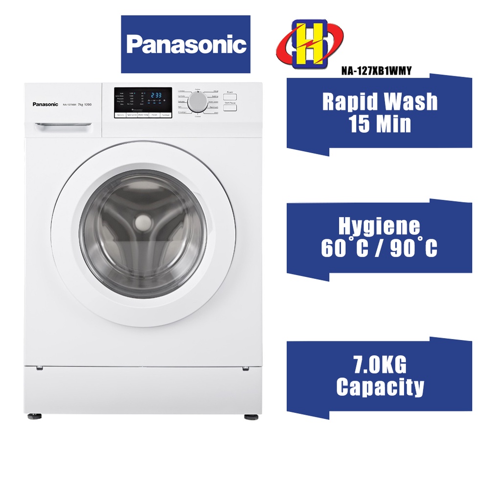 Panasonic Washing Machine (7KG) Rapid Wash Front Load Washer NA