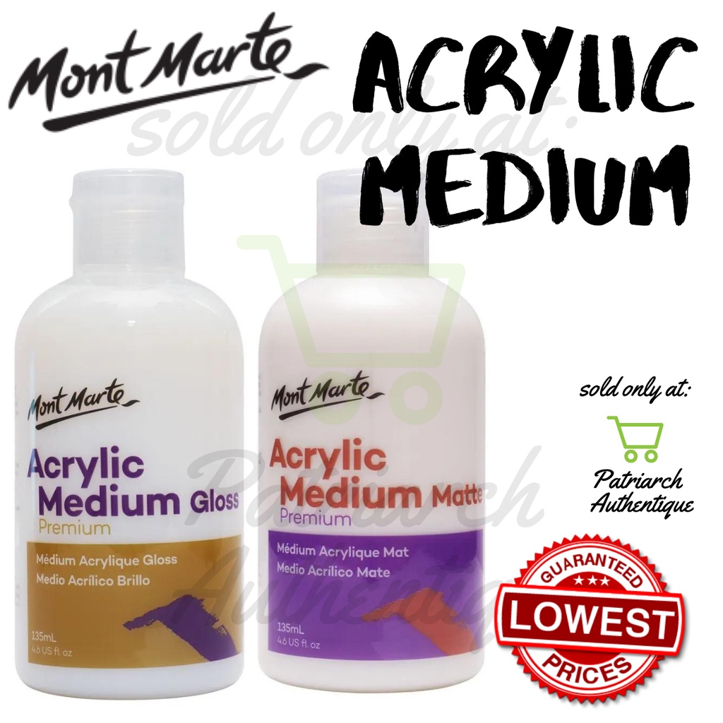 [Acrylic Medium] Mont Marte Acrylic Medium Premium Matte/Gloss 135ml
