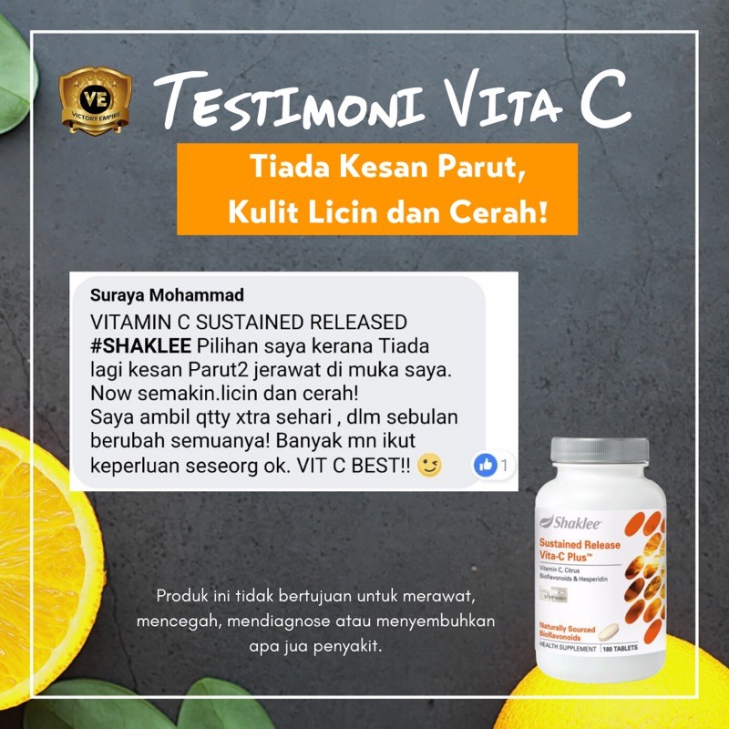 𝐇𝐎𝐓 𝐏𝐑𝐎𝐌𝐎 Sustained Release Vita C Plus Kulit Cerah Imunisasi Jerawat Jeragat Kolagen Vitamin C Shopee Malaysia