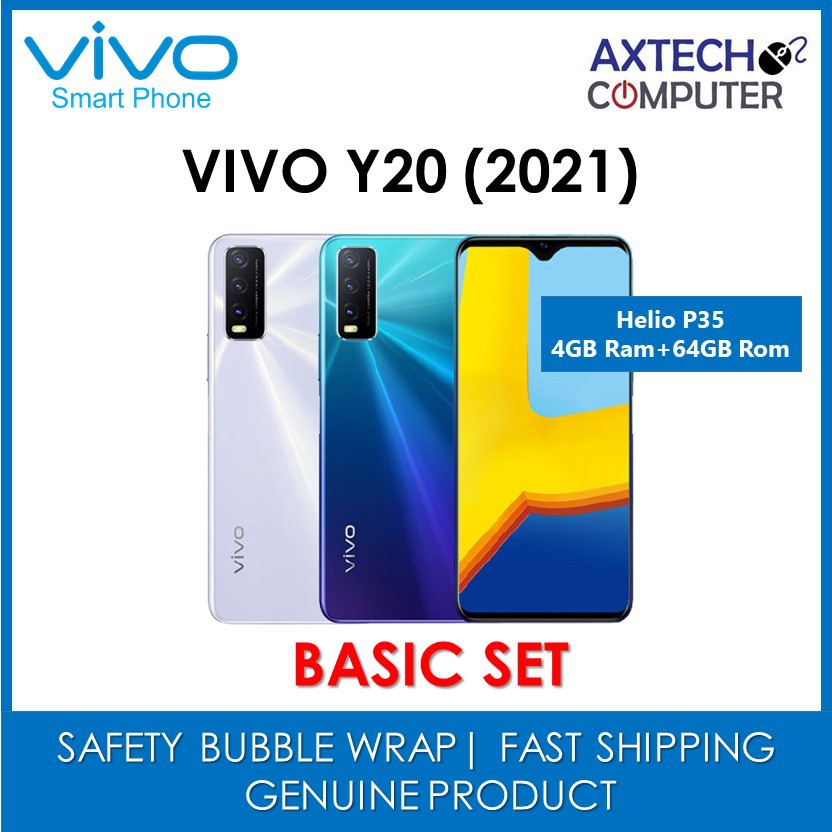 Vivo Y20 2021 4gb 64gb Side Fingerprint I 5000mah Battery Shopee Malaysia