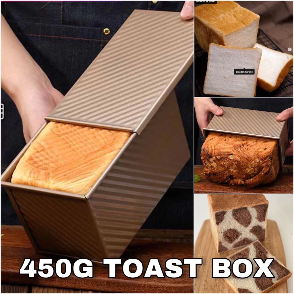 🎁KL STORE✨ _ Toast Box Non-Stick Chefmade Loaf Pan Tin Pullman Boxtray Bread Home Bake