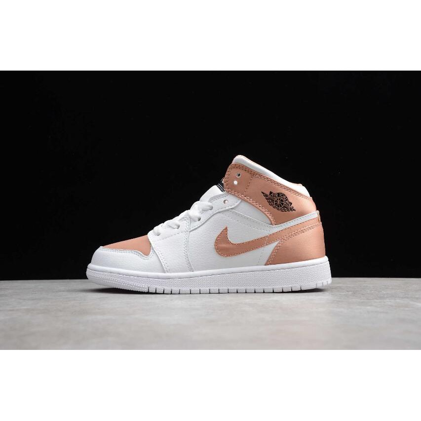 white and rose gold jordan 1