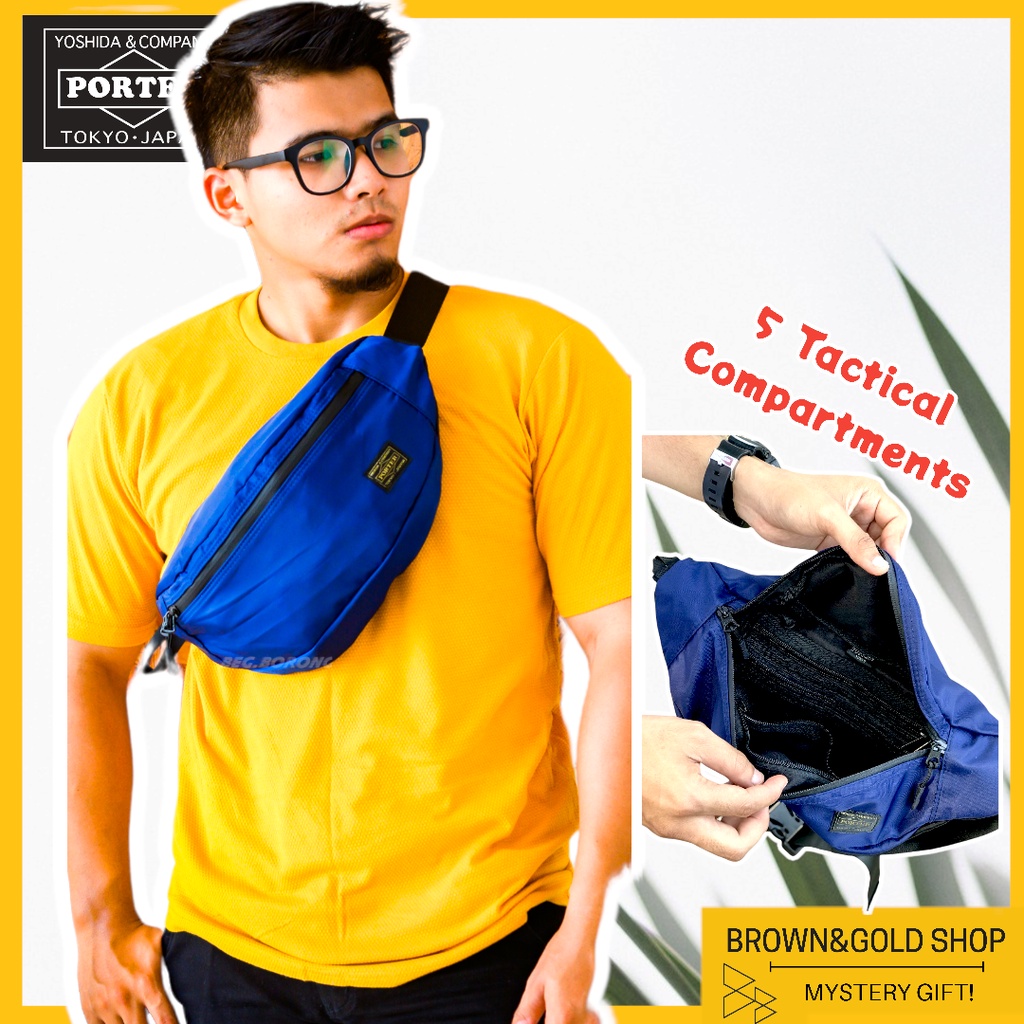 MALAYSIA PORTER Waterproof Colours Waist Bag Men Bag Chest Bag Pouch