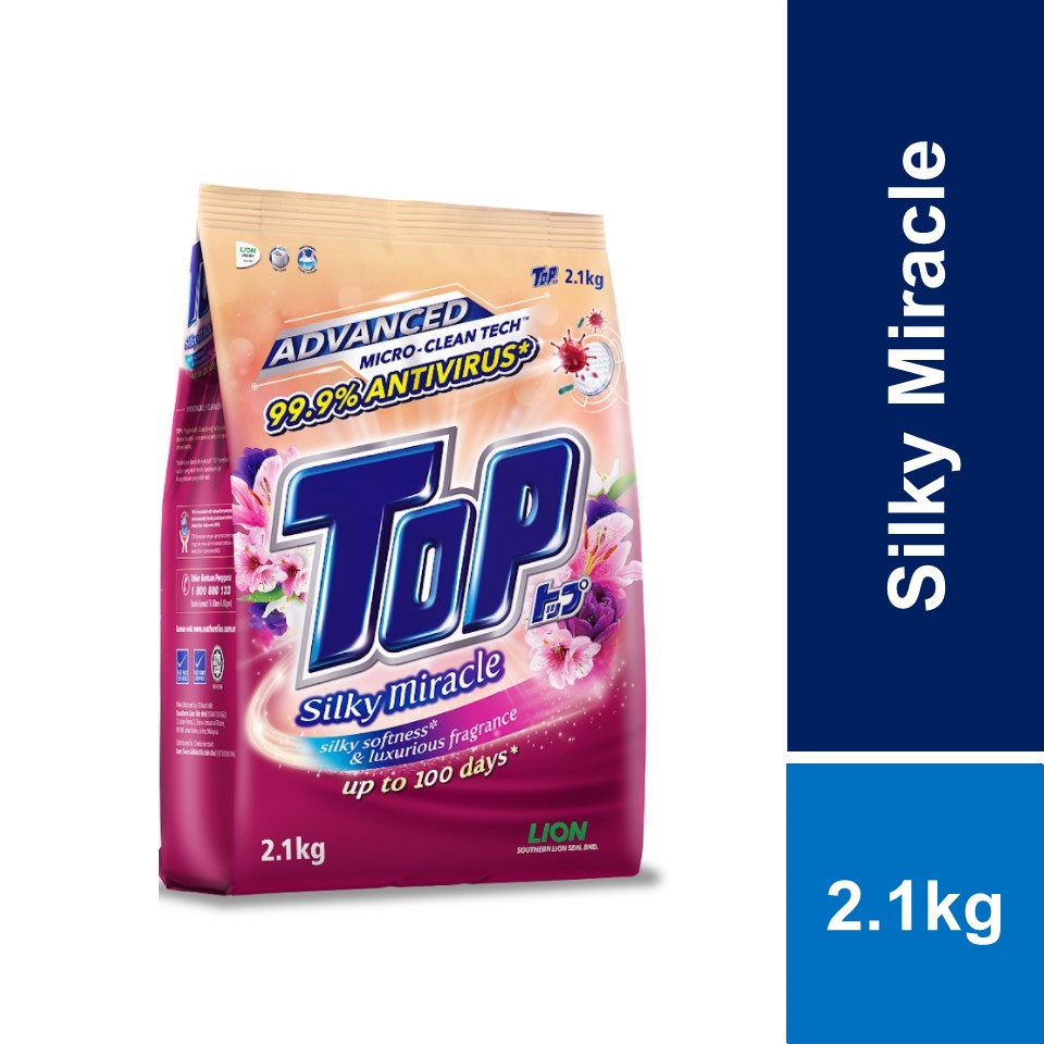 Top Powder Laundry Detergent Silky Miracle 2.1kg Shopee Malaysia