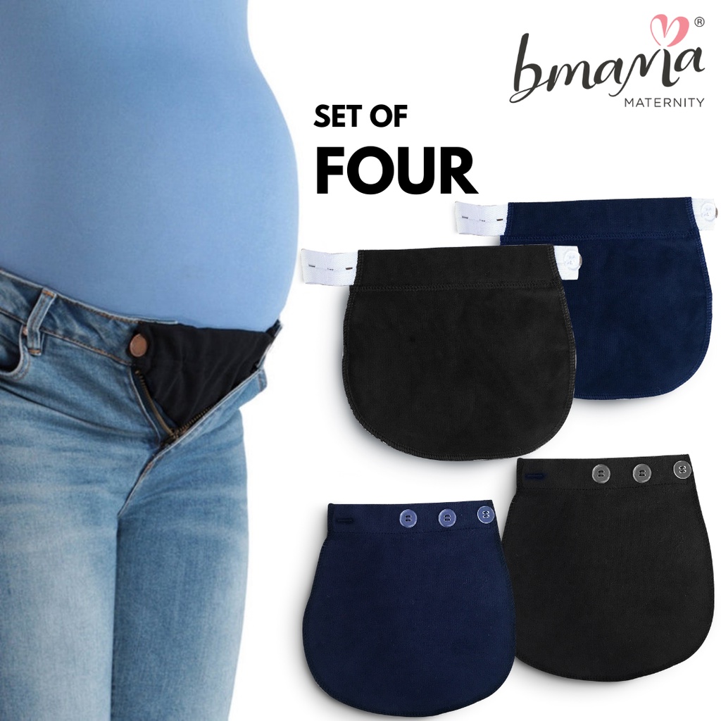 Bmama Maternity Adjustable Waistband Pregnancy Pants Extender (4 Pcs) - ACC-222R SET