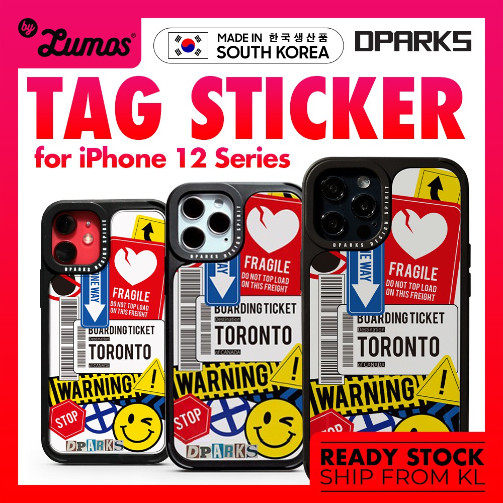 DPARKS Tag Sticker-Black iPhone 13/ 13 Pro/ 13 Pro Max/ 12 Mini/ iPhone 12 Pro/ 12 Pro Max Full Protective Phone Case