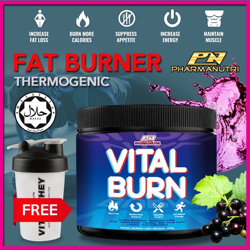 Vital Burn Halal Pre Workout Fat Burner 400g40 ser[Original