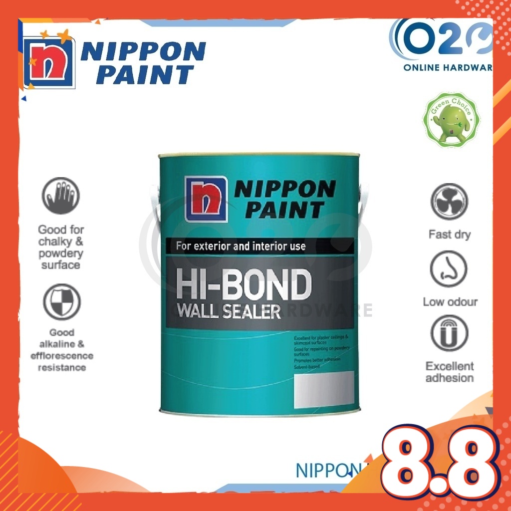 Nippon Paint Hi Bond Wall Sealer Cat Undercoat Dinding Rumah White ...