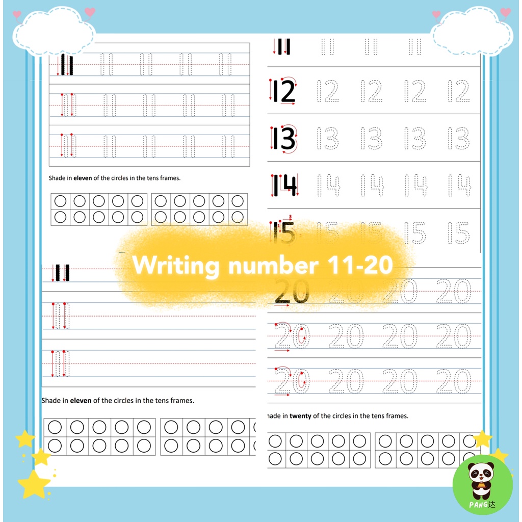 printable mathematics worksheets writing numbers 11 20 pdf files 11 20 shopee malaysia