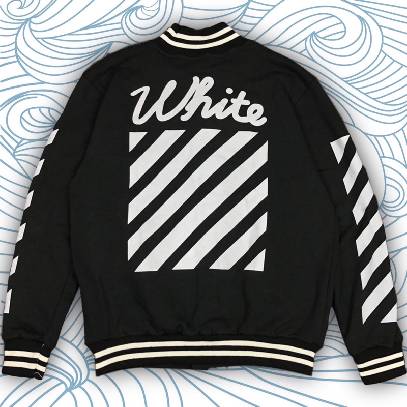 off white black bomber jacket