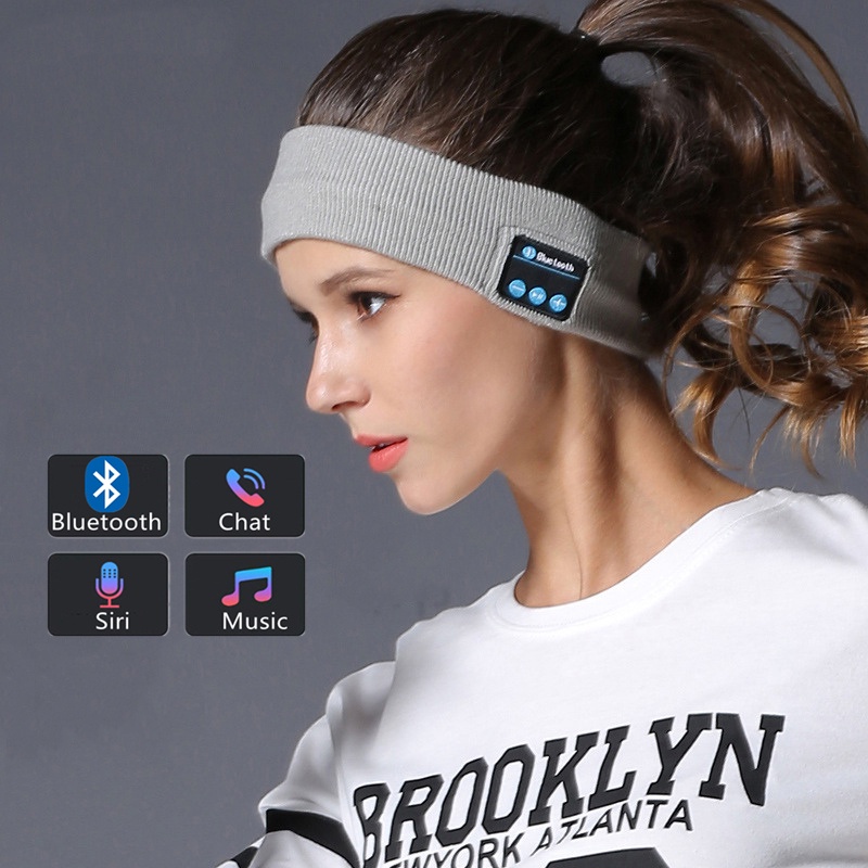 Headband Music Hat V5.0 Bluetooth Wireless Headset Scarf Outdoor Sport