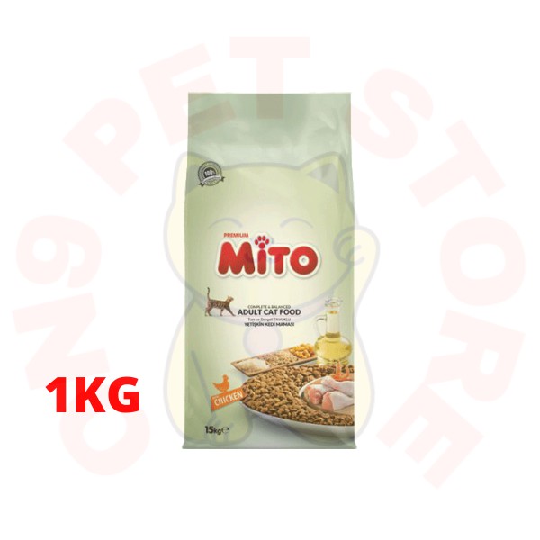 MITO PREMIUM CHICKEN (1KG) Dry Cat Food/ Makanan Kucing/ Pet Food