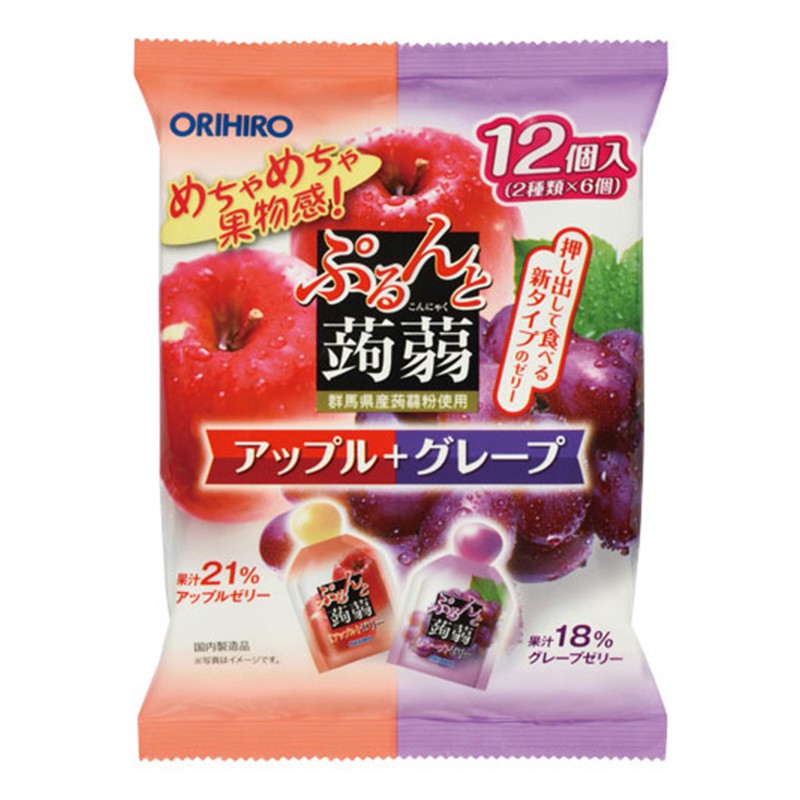 Orihiro Konnyaku Jelly Apple Grape Flavour (12pcs) 240g Shopee Malaysia