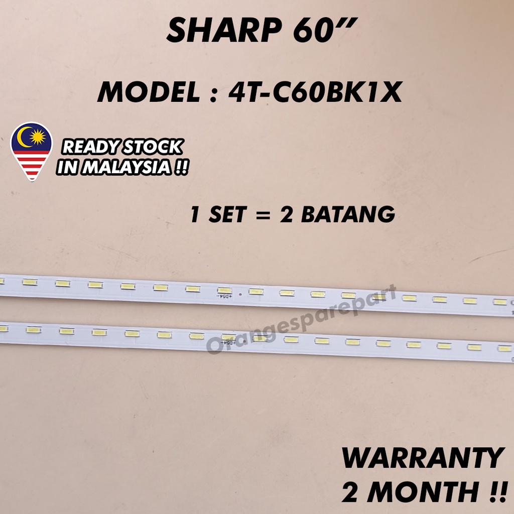 ( NEW 1 SET ) 4T-C60BK1X SHARP 60" LED TV BACKLIGHT / LAMPU TV 4TC60BK1X 4T-C60BK1 4TC60BK1