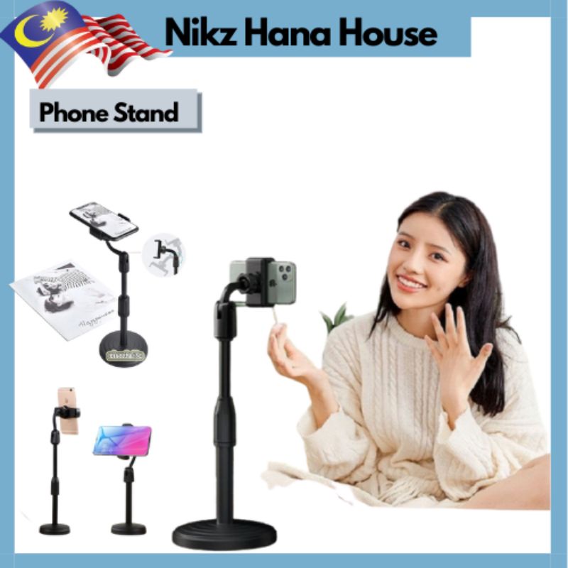 Phone Stand Holder Mini Table Kaki Fon Klip Meja Live Streaming Video ...