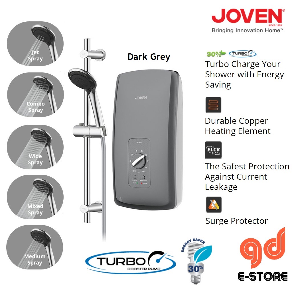 JOVEN SC33P SC33iP Instant Water Heater With AC Turbo Booster Pump DC
