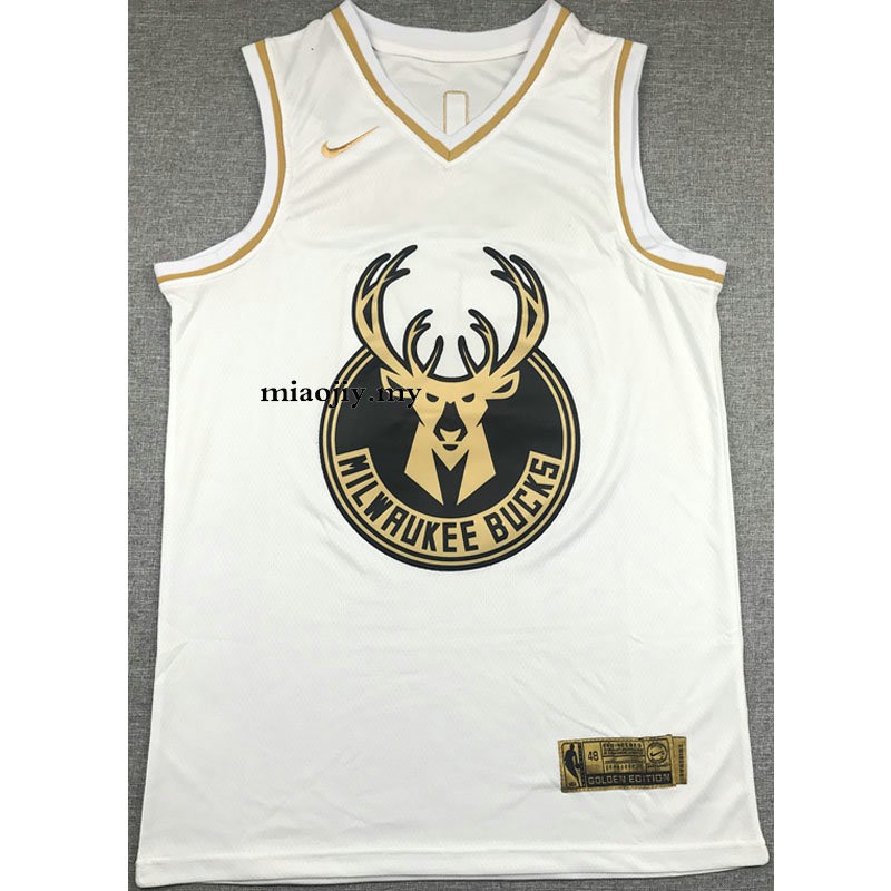 milwaukee bucks gold jersey