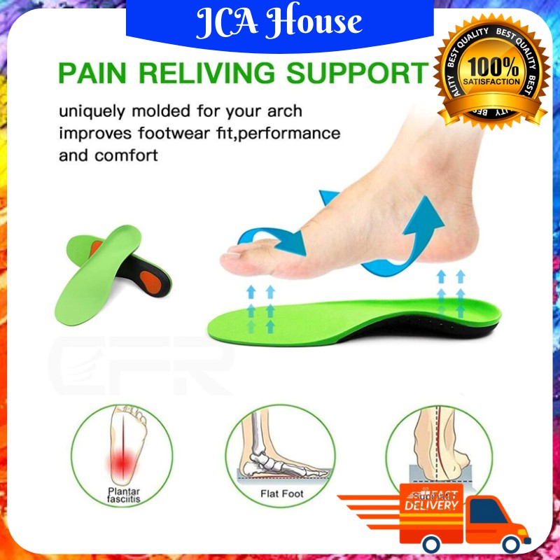 Buy Ready Stock Unisex Pelapik Kasut Lembut Orthotic Insole Shoes Insole For Flat Feet Arch Support Woman And Man 1 Pair Seetracker Malaysia