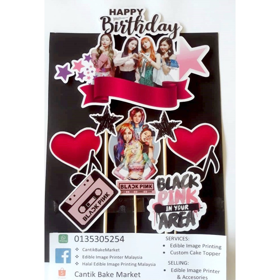 BLACKPINK Cake Topper Readymade Happy Birthday Ready stock