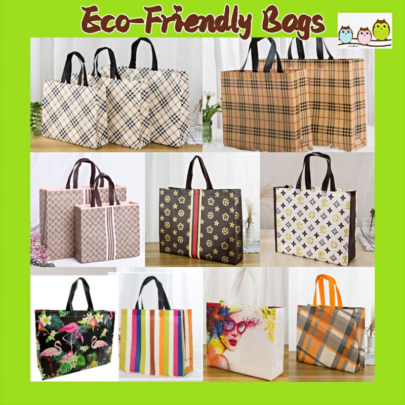 ❤24HR发货❤Fashion Eco-friendly Tote Bag Laminated Non-woven Fabric Tote Shopping Bag Waterproof 时尚环保手提袋 覆膜无纺布手提购物袋 防水