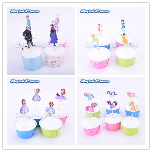 Frozen Fairy Sofia My Little Pony Birthday Party Cartoon Cupcake
