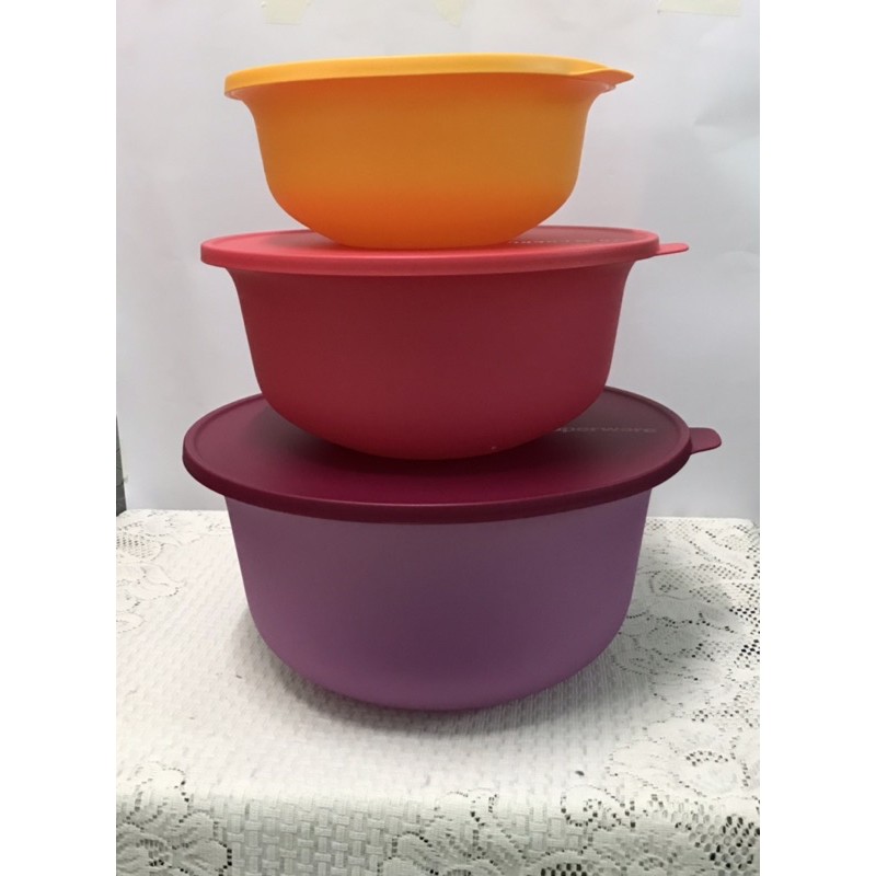 Tupperware brand Aloha Bowl in 3 colours