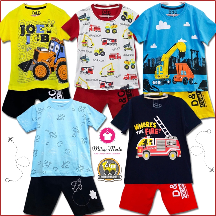 Excavator Children's Suits - Beko Suits - Firefighter Children's Suits - Heavy Equipment Children's Suits | Boys Clothes | Boys Character T-Shirt 1-10 Years